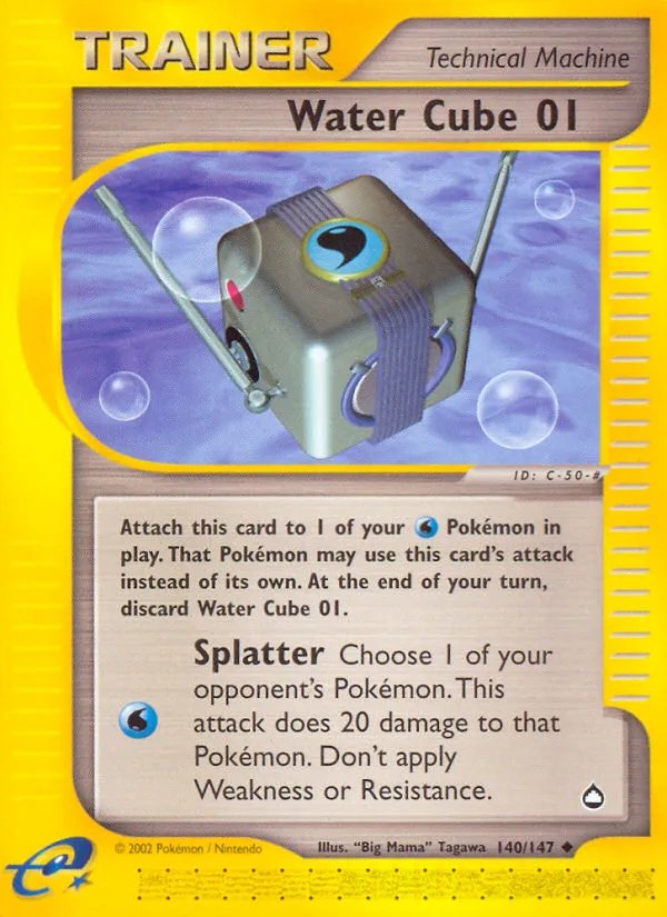 2003 Aquapolis Water Cube 01 Uncommon #140/147 Uncommon card image