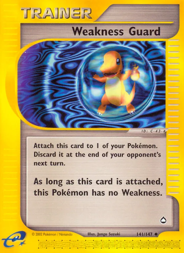 2003 Aquapolis Weakness Guard Uncommon #141/147 Uncommon card image