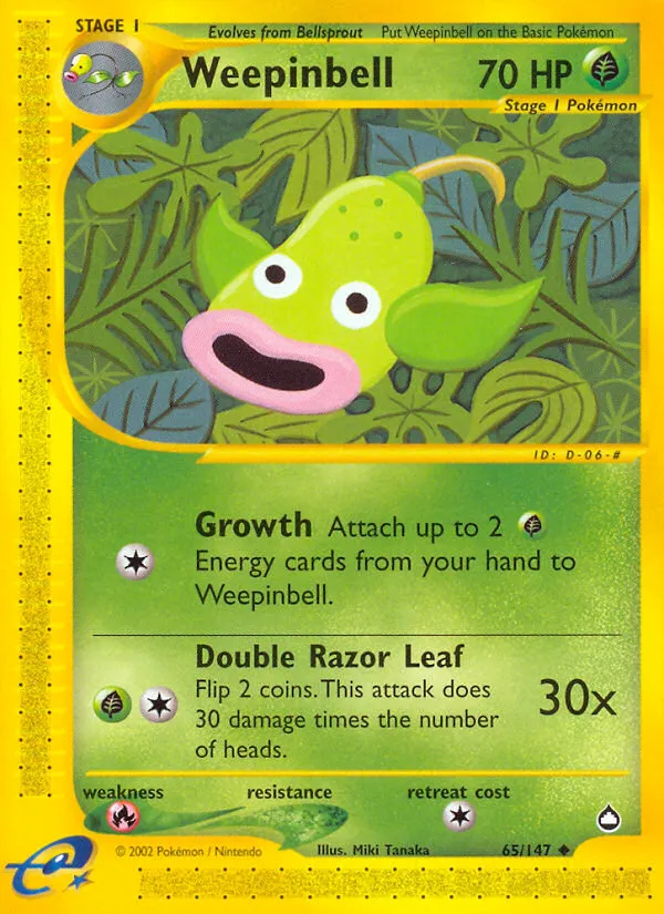 2003 Aquapolis Weepinbell Uncommon #065/147 Uncommon card image