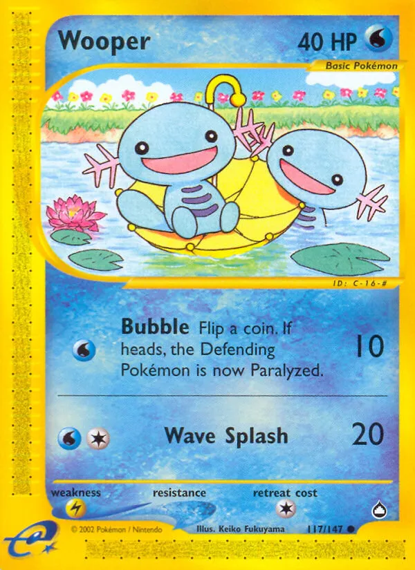 2003 Aquapolis Wooper #117/147 Common card image