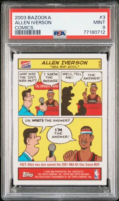 2003 Bazooka Comics Allen Iverson #3 card image