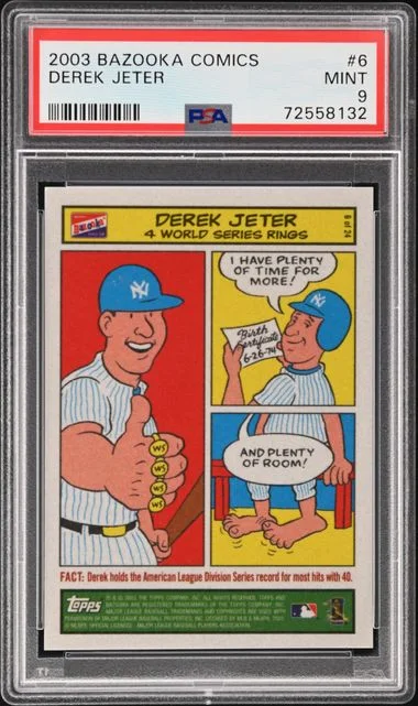 2003 Bazooka Comics Derek Jeter #6 card image