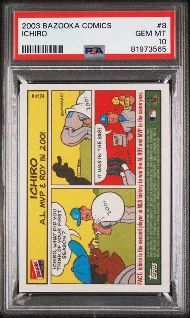 2003 Bazooka Comics Ichiro #8 card image