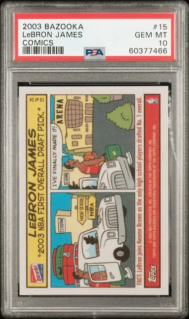 2003 Bazooka Comics LeBron James #15 card image