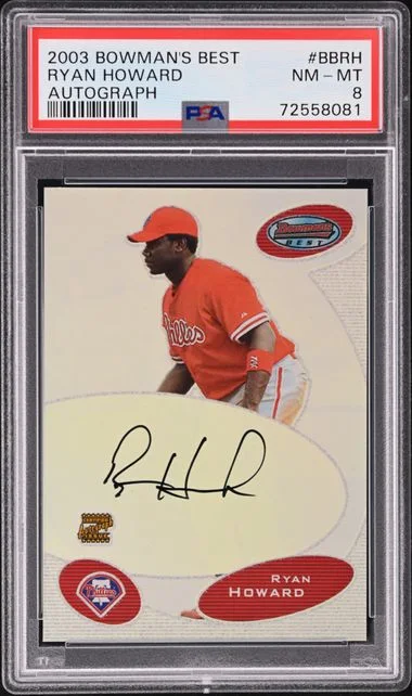 2003 Bowman Best Ryan Howard Autograph #BBRH card image