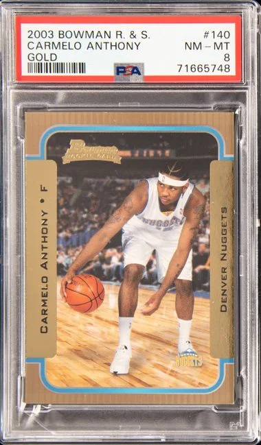 2003 Bowman Carmelo Anthony Rookies & Stars Chrome #140 card image