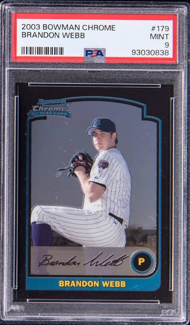 2003 Bowman Chrome Brandon Webb #179 card image