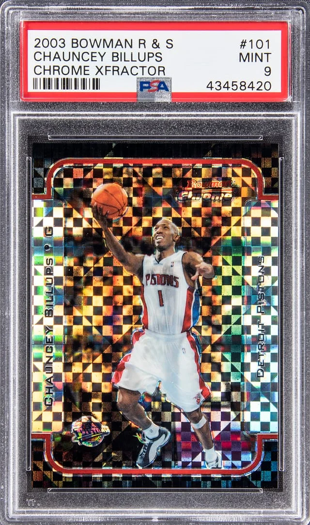 2003 Bowman Chrome Chauncey Billups XFractor #101 card image