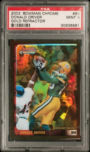 2003 Bowman Chrome Donald Driver Gold Refractor #98 card image