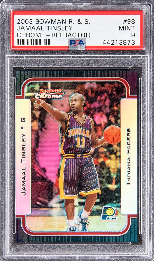 2003 Bowman Chrome Jamaal Tinsley Refractor #98 card image