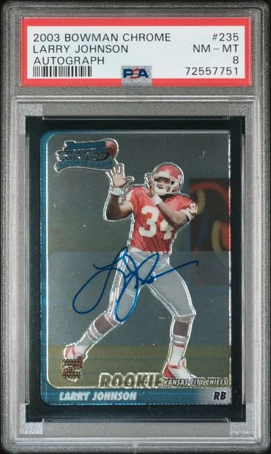 2003 Bowman Chrome Larry Johnson Autograph #235 card image