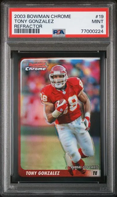2003 Bowman Chrome Tony Gonzalez #19 card image