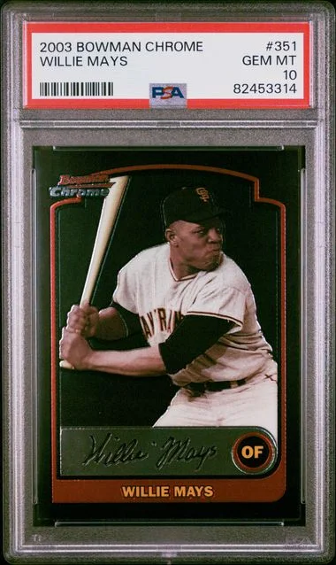 2003 Bowman Chrome Willie Mays #351 card image
