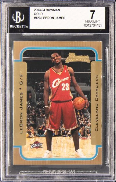 2003 Bowman LeBron James Rookies & Stars Gold #123 card image