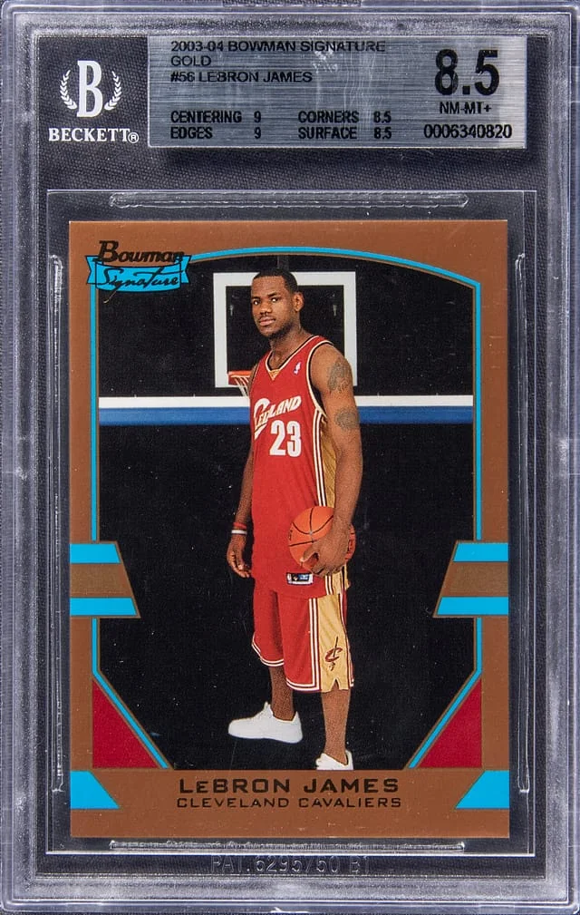 2003 Bowman LeBron James Signature #56 card image