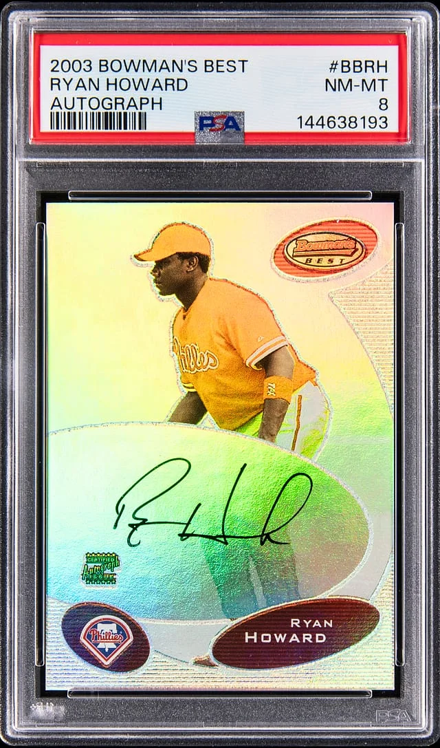 2003 Bowman's Best Ryan Howard Autograph #BB-RH card image