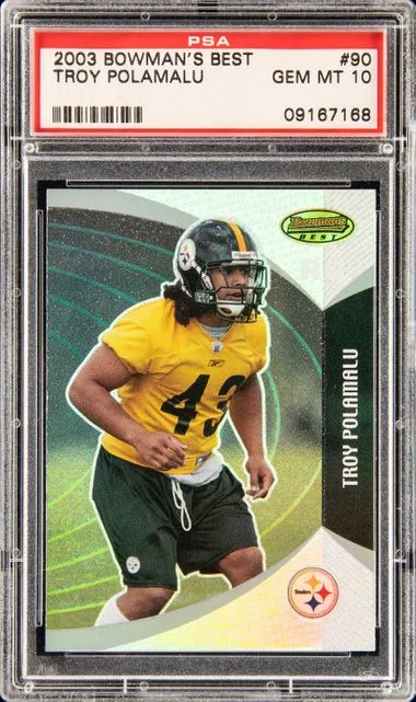 2003 Bowman's Best Troy Polamalu #90 card image