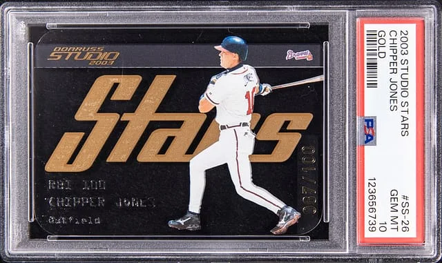 2003 Donruss Chipper Jones Stduio Gold #SS-26 card image