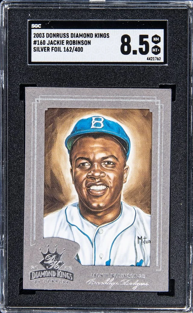 2003 Donruss Diamond Kings Jackie Robinson Silver Foil #160 card image