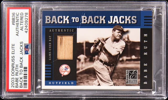 2003 Donruss Elite Babe Ruth Back to Back Jacks #BB36 card image