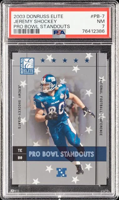 2003 Donruss Elite Jeremy Shockey Pro Bowl Standouts #Pb-7 card image