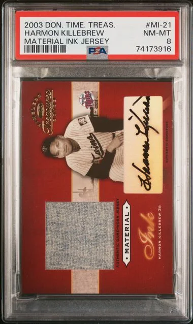 2003 Donruss Harmon Killebrew Timeless Treasures Material Ink Jersey #MI-21 card image