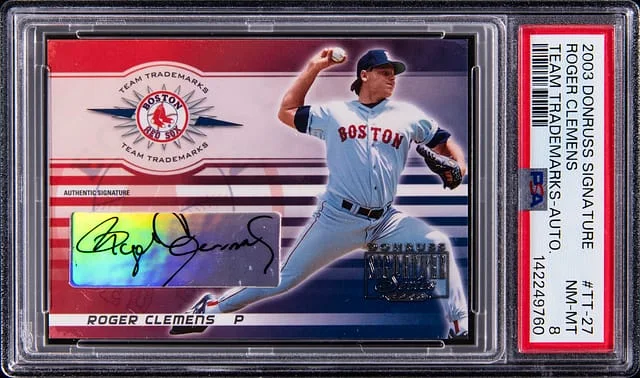 2003 Donruss Roger Clemens Signature Team Trademarks Autograph #TT-27 card image