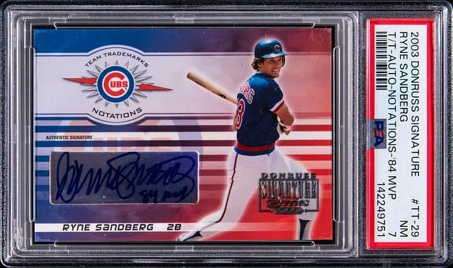 2003 Donruss Ryne Sandberg Signature Team Trademarks Autograph Notations #TT-29 card image