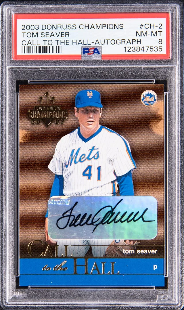 2003 Donruss Tom Seaver Champions Call to the Hall Autograph #CH-2 card image