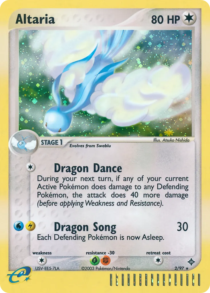 2003 Dragon Altaria Rare Holo #02/97 Rare Holo card image