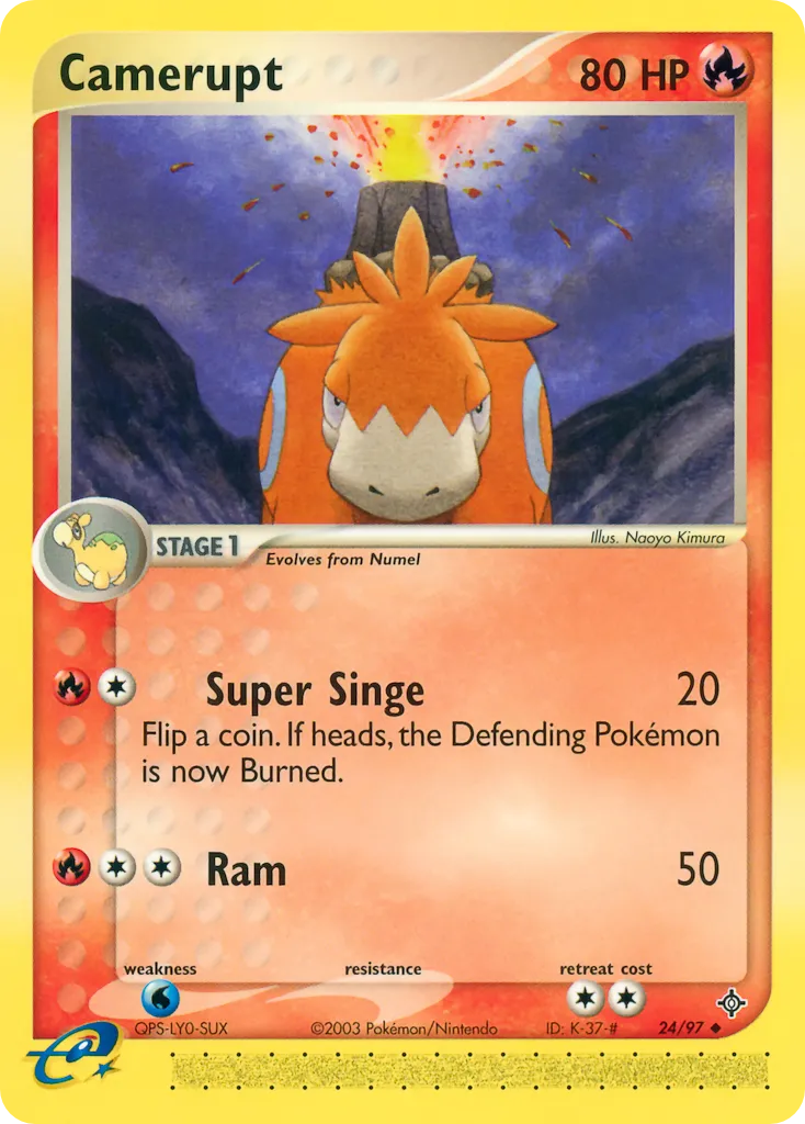 2003 Dragon Camerupt Uncommon #24/97 Uncommon card image