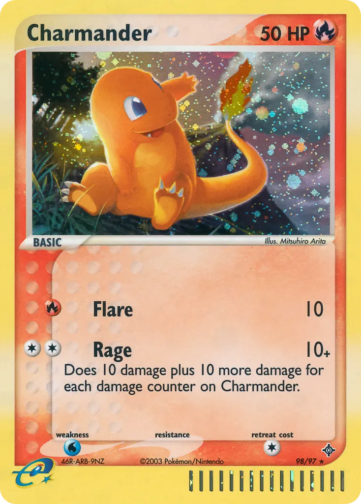 2003 Dragon Charmander Rare Secret #98/97 Rare Secret card image