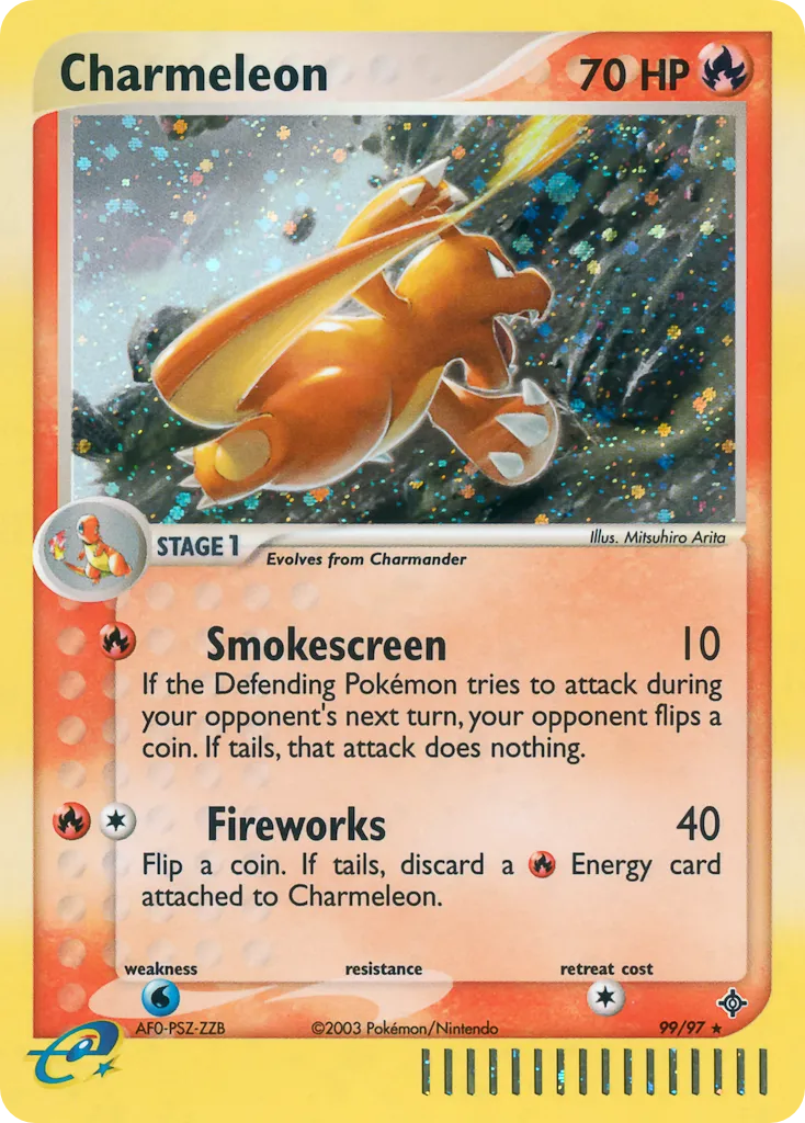 2003 Dragon Charmeleon #99/97 Rare Secret card image