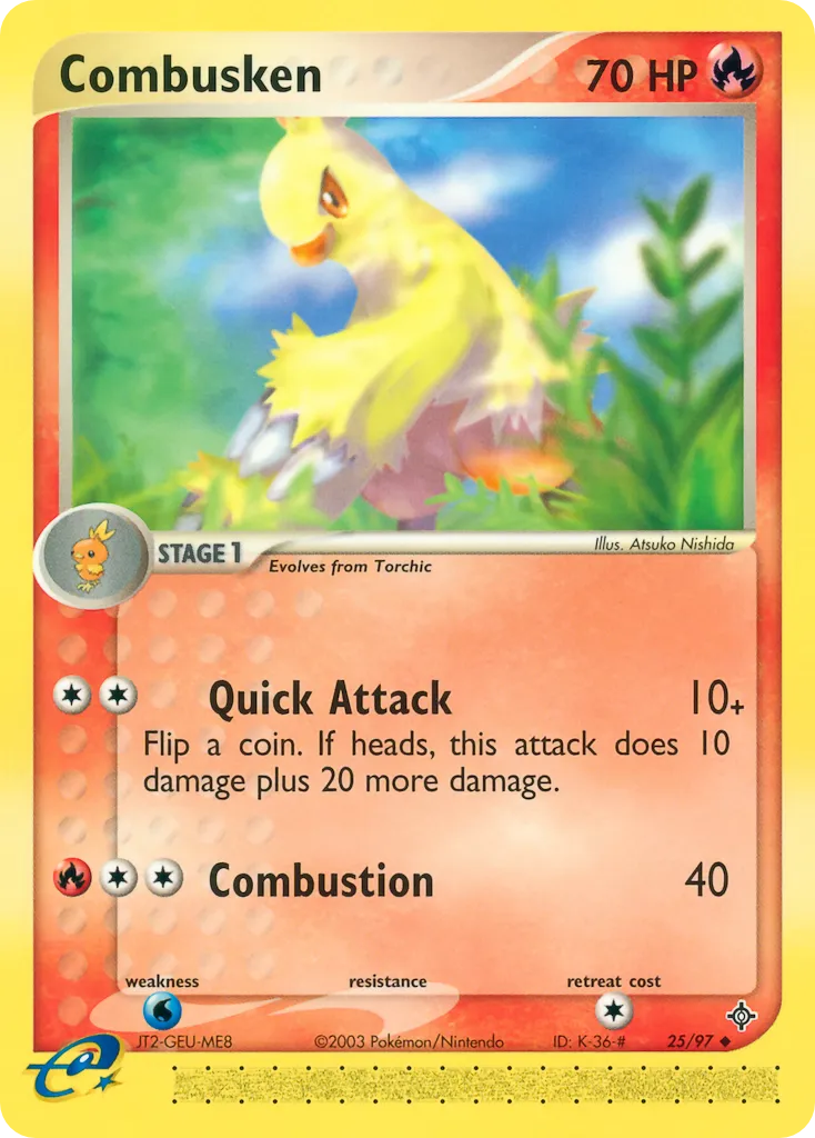2003 Dragon Combusken Uncommon #25/97 Uncommon card image
