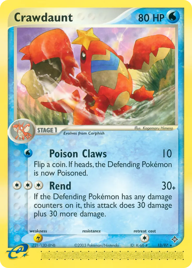 2003 Dragon Crawdaunt #13/97 Rare card image