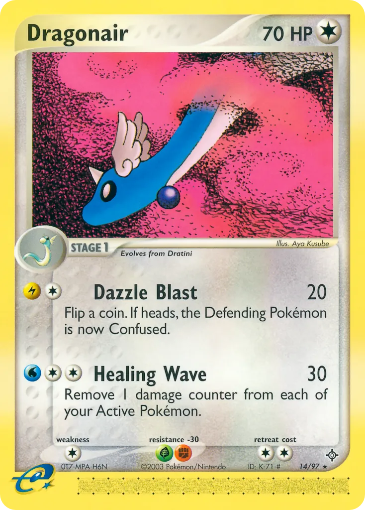 2003 Dragon Dragonair Rare #14/97 Rare card image