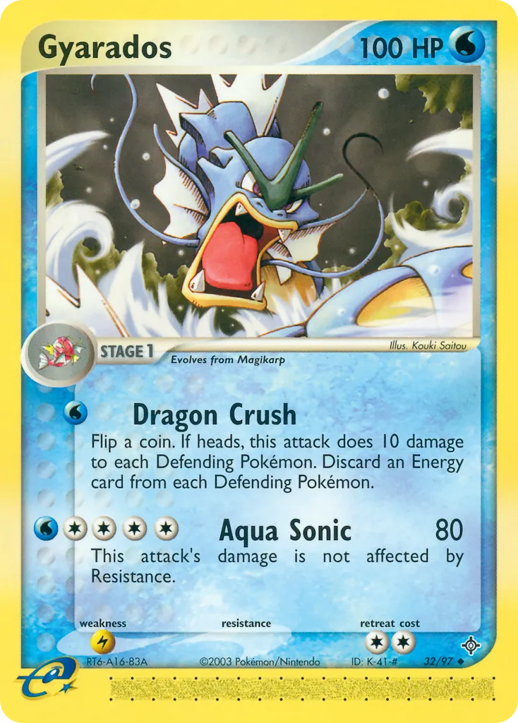 2003 Dragon Gyarados Uncommon #32/97 Uncommon card image