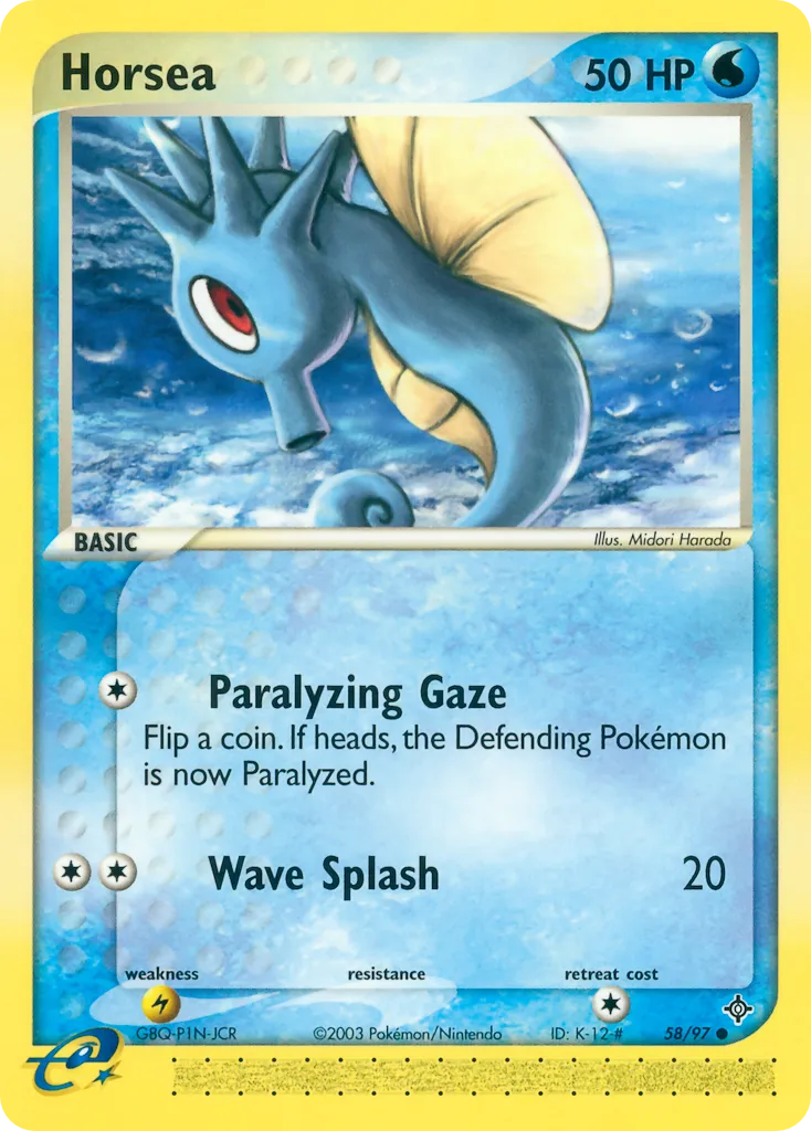 2003 Dragon Horsea #58/97 Common card image