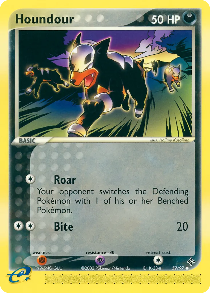 2003 Dragon Houndour Common #59/97 Common card image