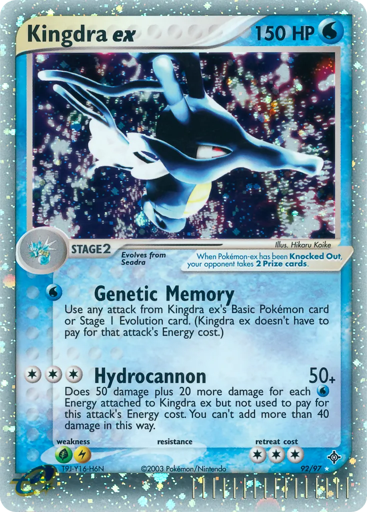 2003 Dragon Kingdra ex #92/97 Rare Holo EX card image