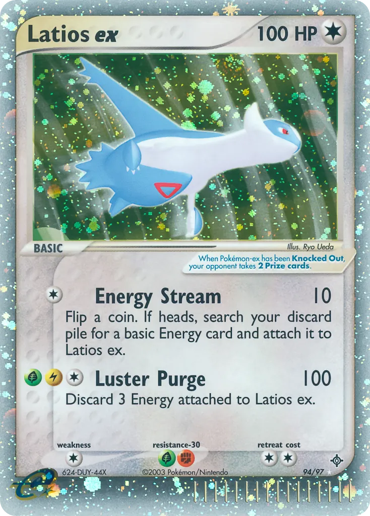 2003 Dragon Latios ex #94/97 Rare Holo EX card image