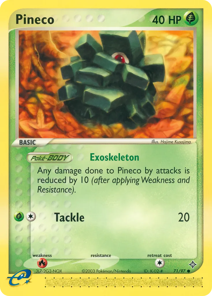 2003 Dragon Pineco Common #71/97 Common card image