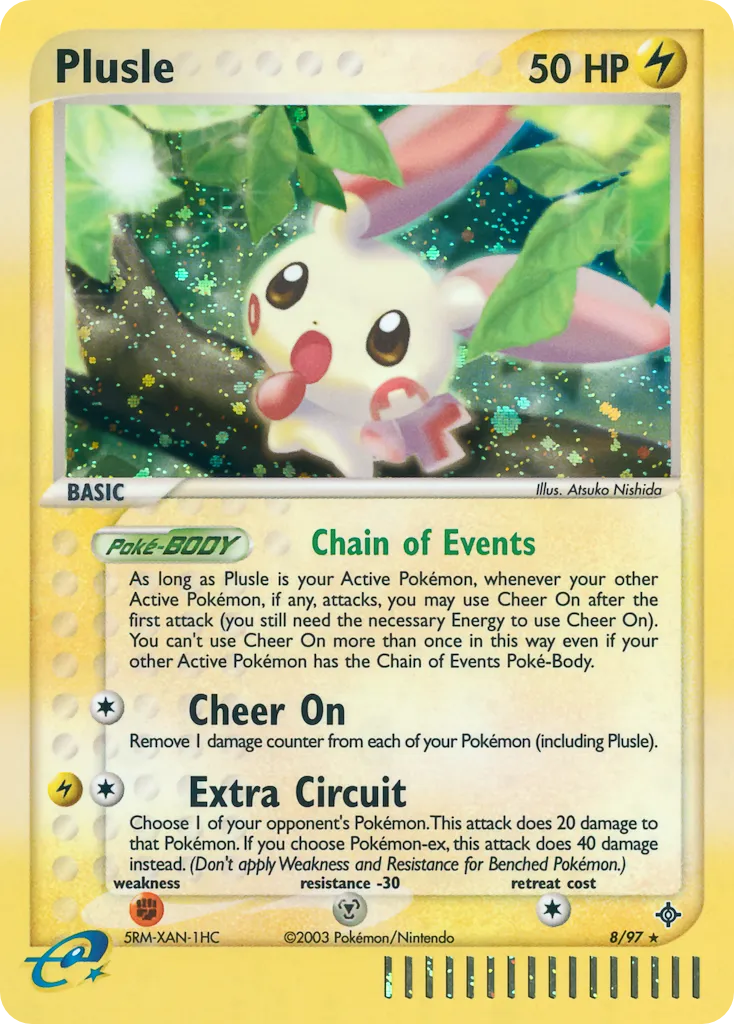 2003 Dragon Plusle Rare Holo #08/97 Rare Holo card image