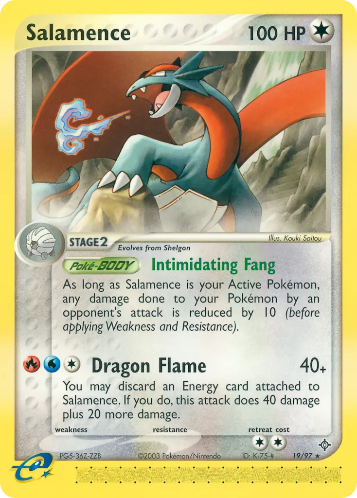 2003 Dragon Salamence #19/97 Rare card image