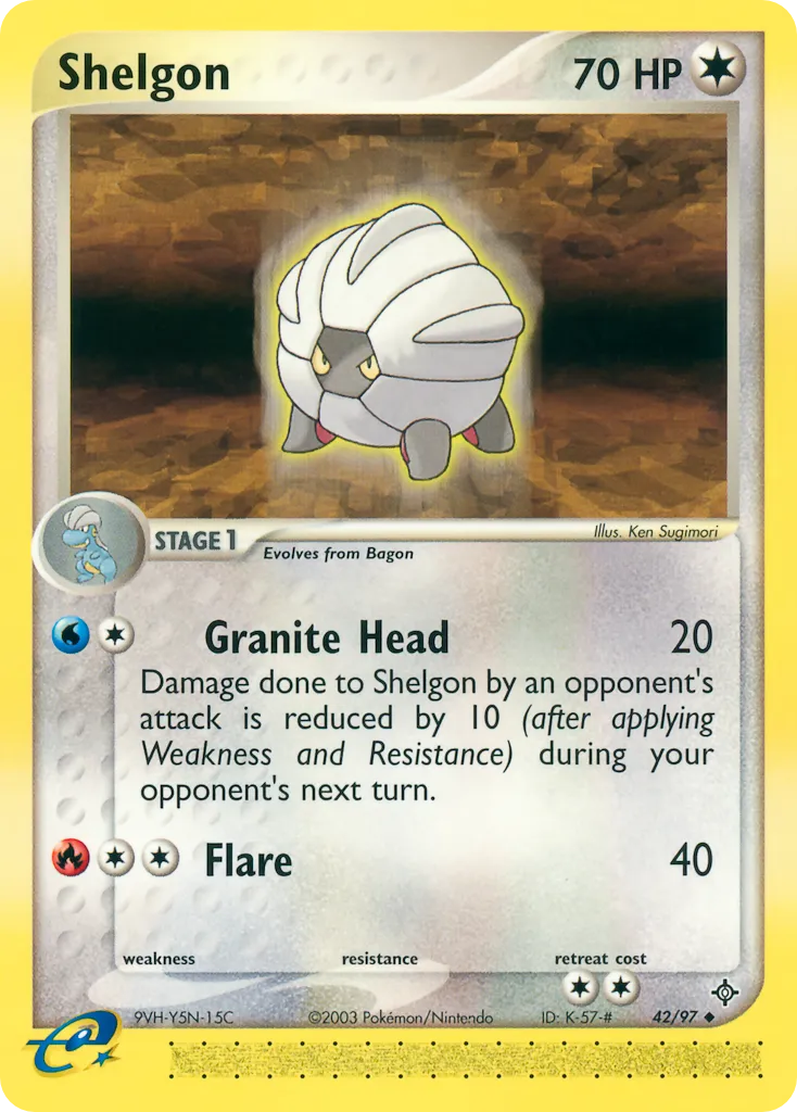 2003 Dragon Shelgon #42/97 Uncommon card image