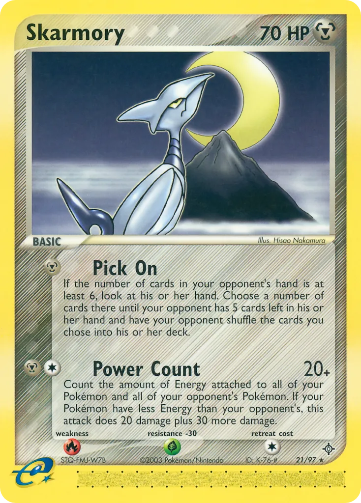 2003 Dragon Skarmory #21/97 Rare card image