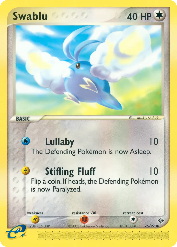 2003 Dragon Swablu Common #75/97 Common card image