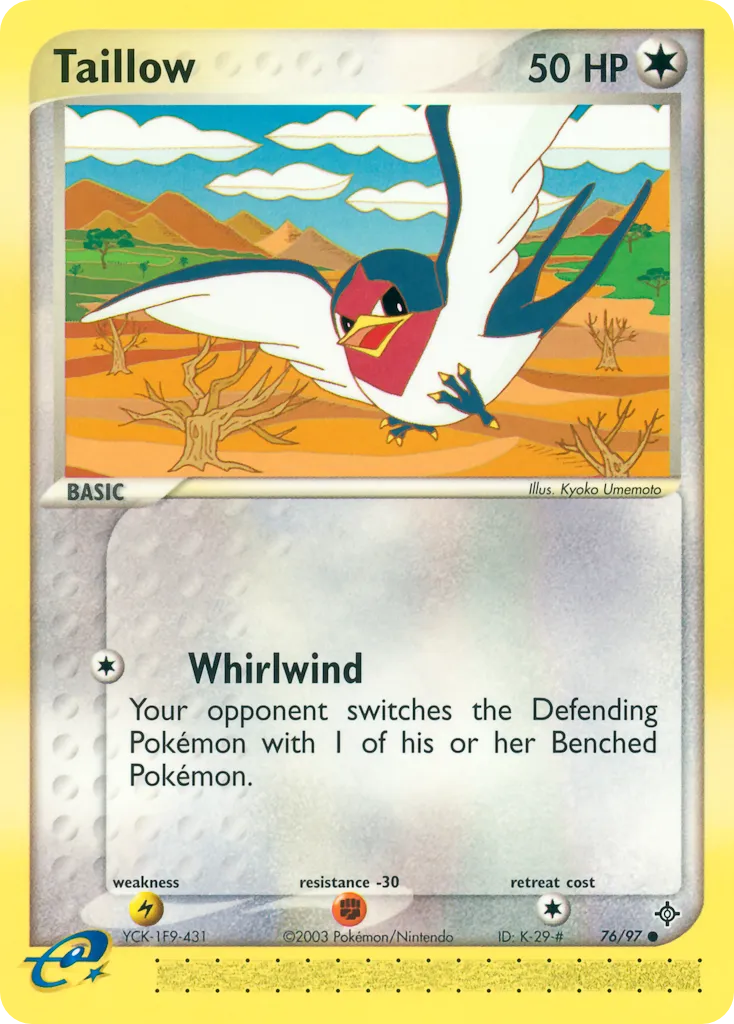 2003 Dragon Taillow Common #76/97 Common card image