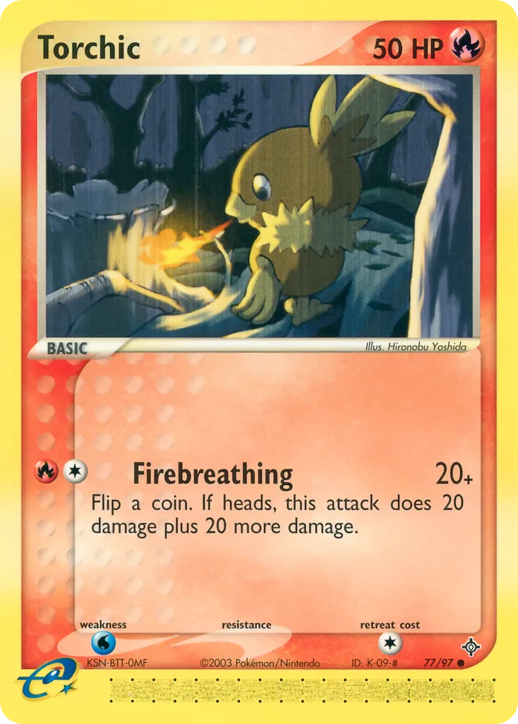 2003 Dragon Torchic Common #77/97 Common card image