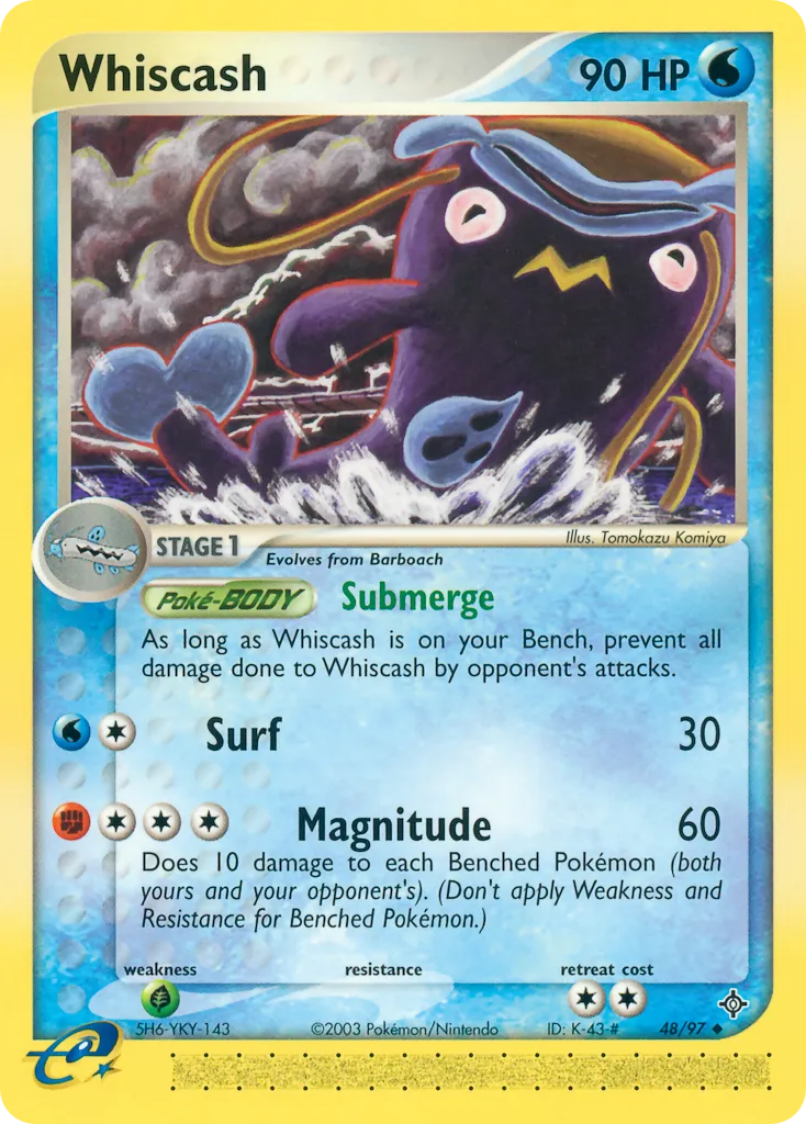2003 Dragon Whiscash Uncommon #48/97 Uncommon card image